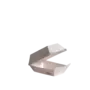 Pommesbox Clamshell mit anhängendem Deckel XS, weiß, Musteraufdruck hellgrün