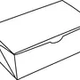 Snackboxen mit Deckel S, weiß, Musteraufdruck hellgelb
